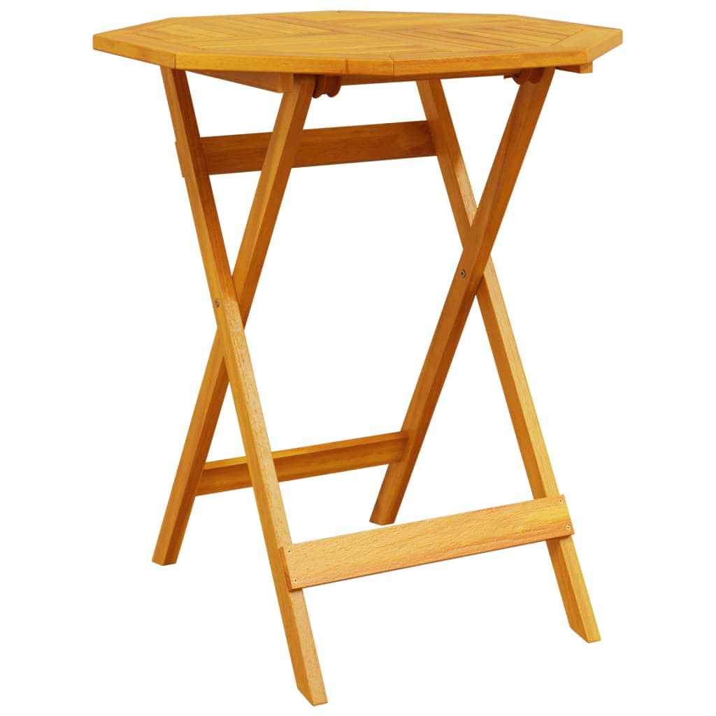 Set Bistro Pliabil 3 pcs Maro Lemn Solid de Acacia