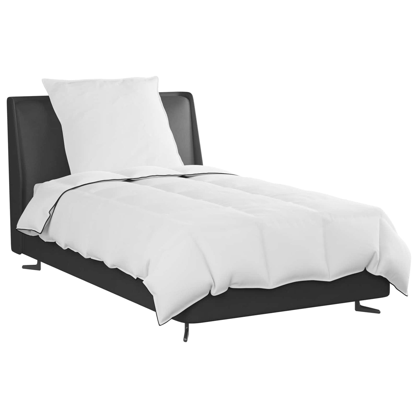 Duvet de iarnă cu pernă 2 pcs Alb Pene de rață