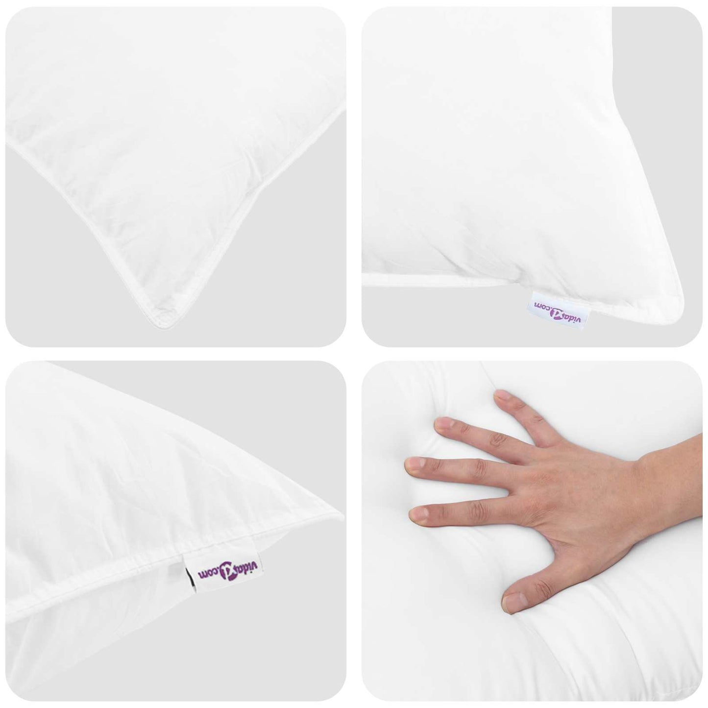 Duvet pentru Toate Sezoanele cu pernă 2 pcs Alb Microfibră