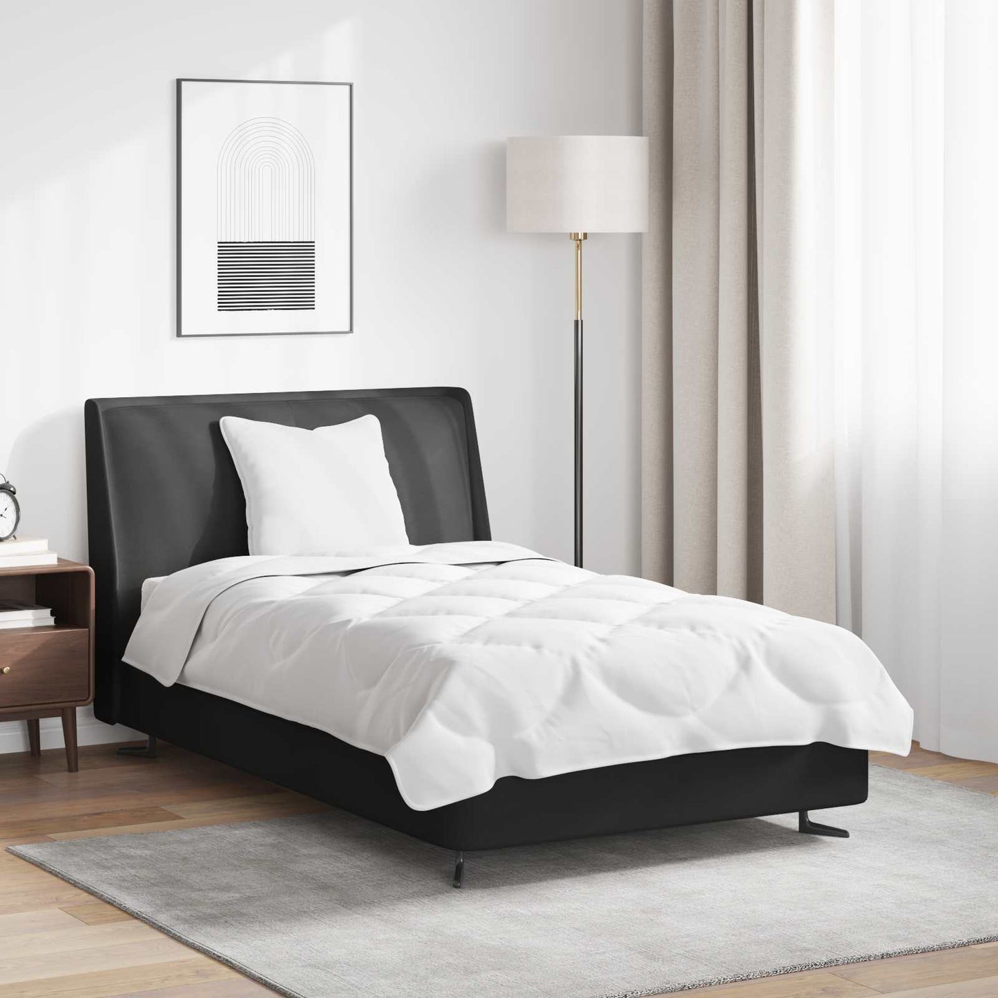 Set de Pături cu pernă 2 pcs Alb Microfibră