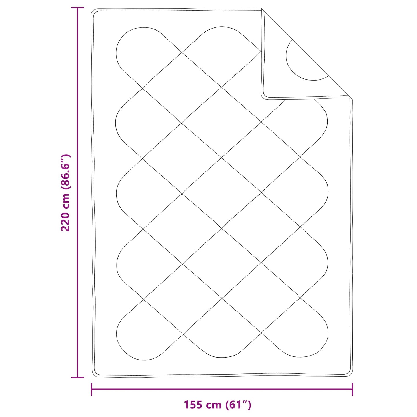 Set de Pături cu pernă 2 pcs Alb Microfibră
