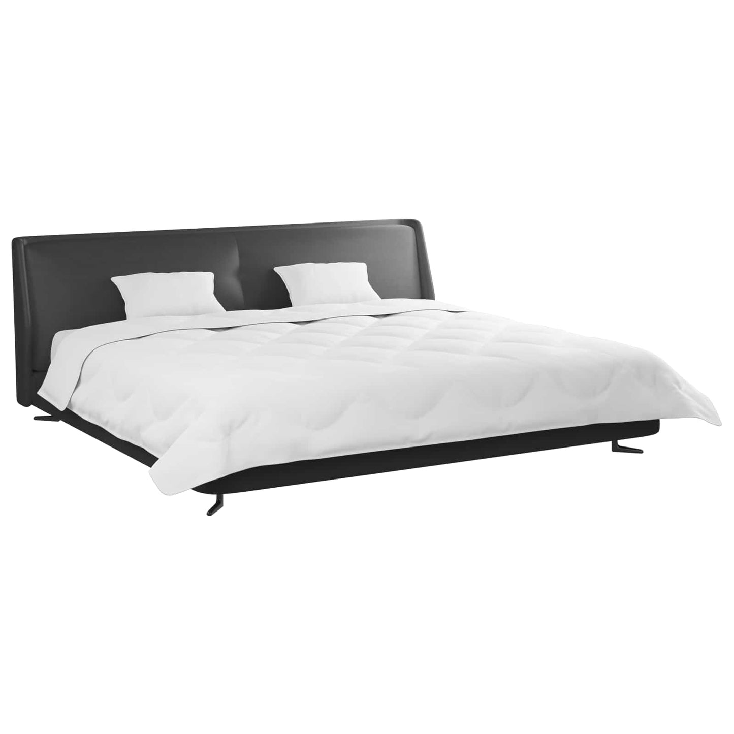 Duvet de iarnă cu pernă 3 pcs Alb Microfibră