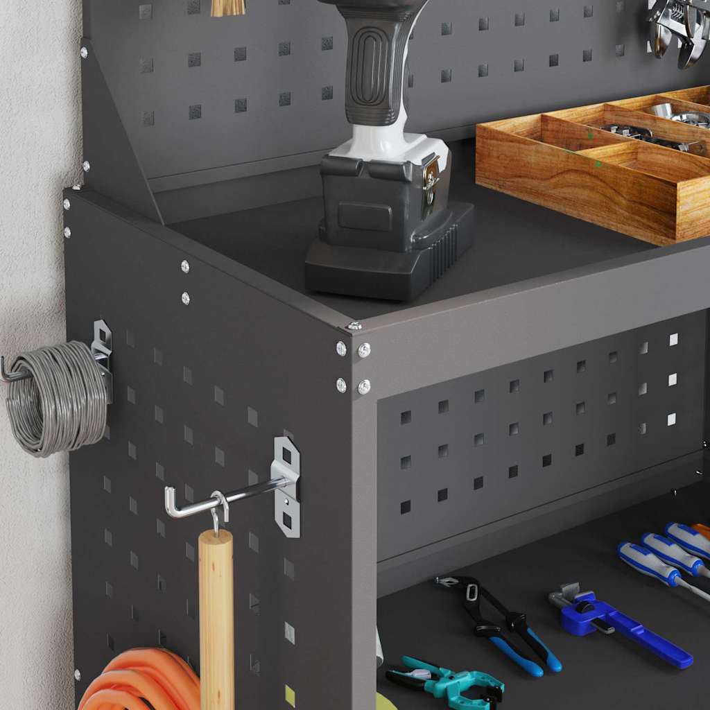 Cărucior pentru unelte cu raft cu roata Negru 65 x 35 x 111 cm