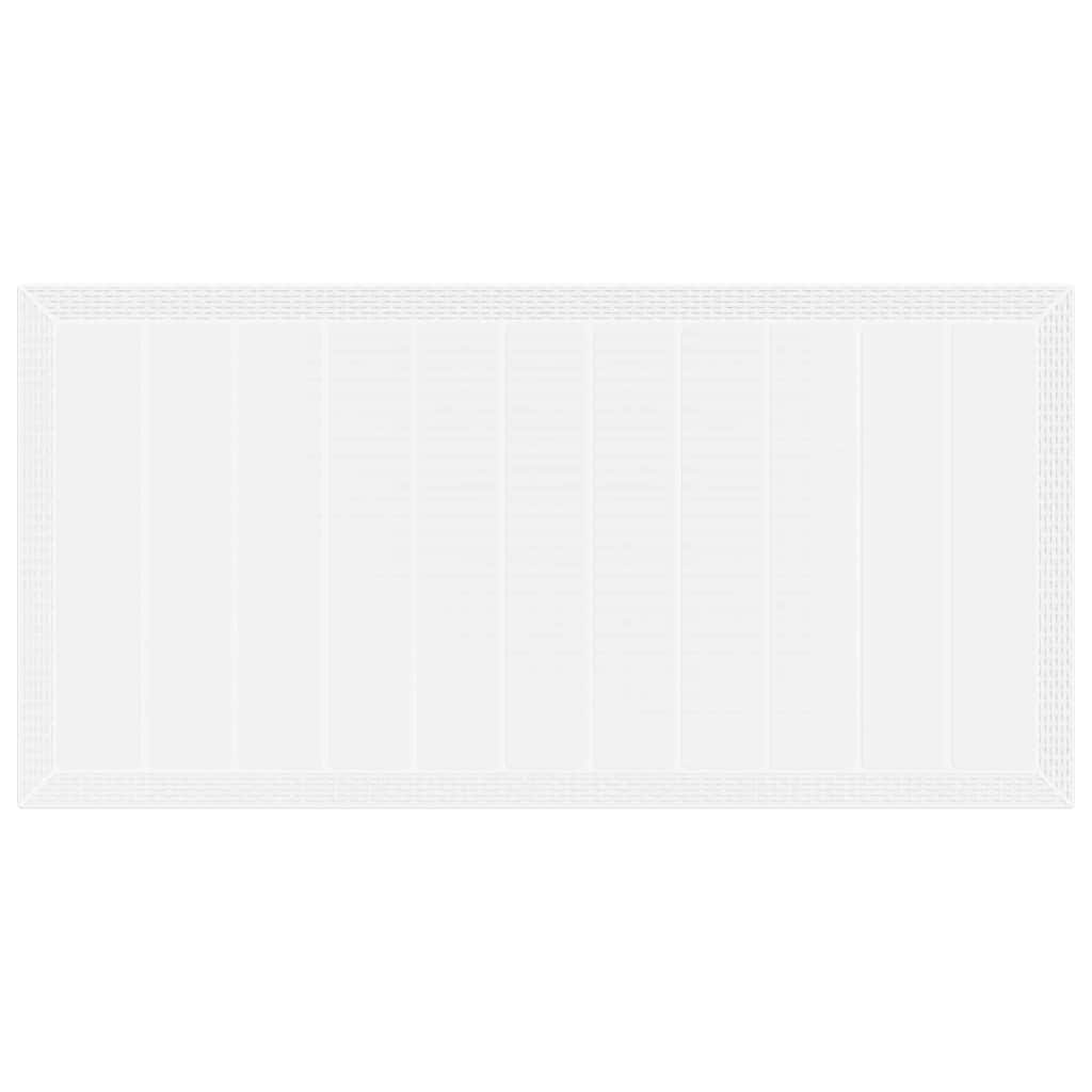 Set de masă pentru grădină 7 pcs Alb Polipropilenă