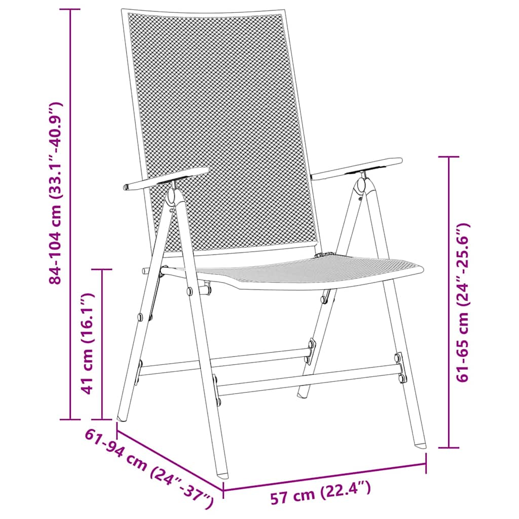 Set de masă pentru grădină 7 pcs Antracit