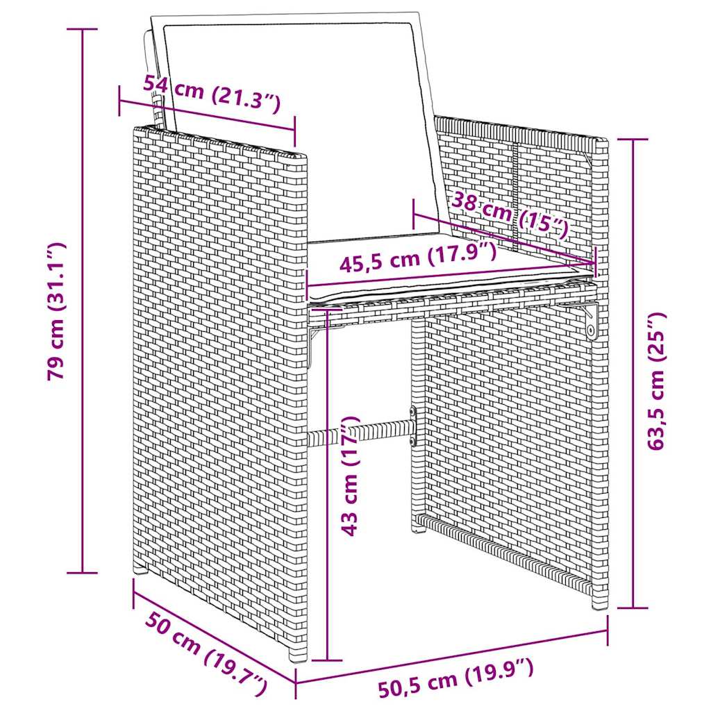 Set de masă pentru grădină 5 pcs Bej poliratan
