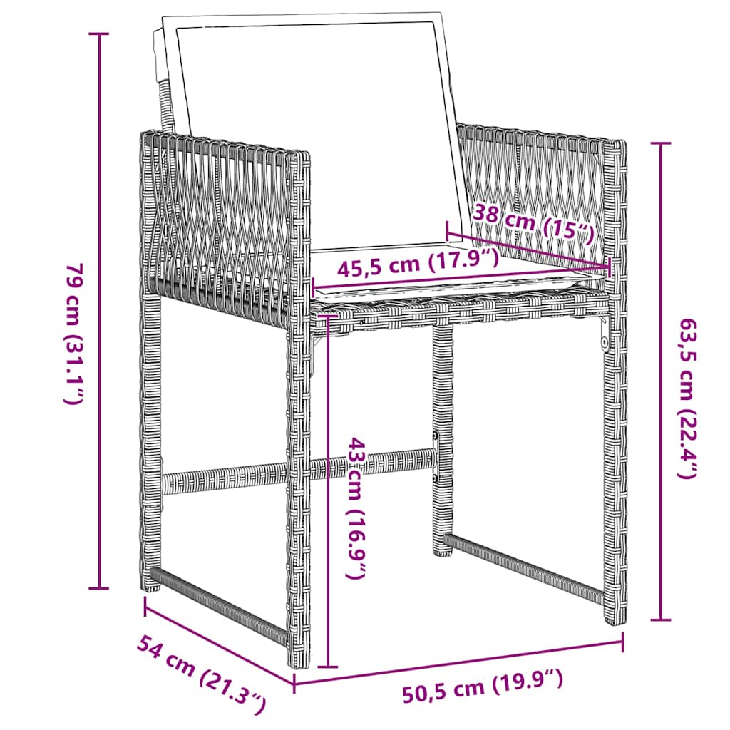 Set de masă pentru grădină 5 pcs Gri deschis poliratan