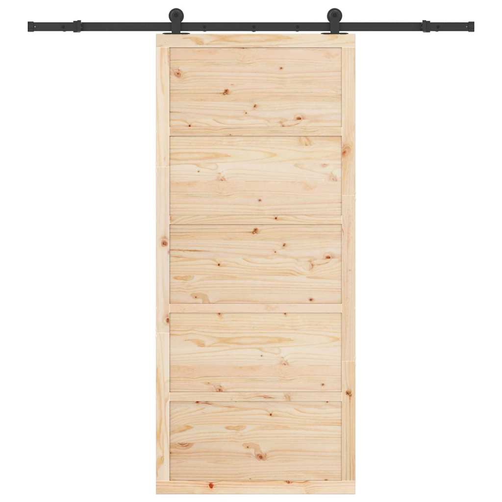 Ușă glisantă natural 100 x 208 cm Lemn de pin masiv