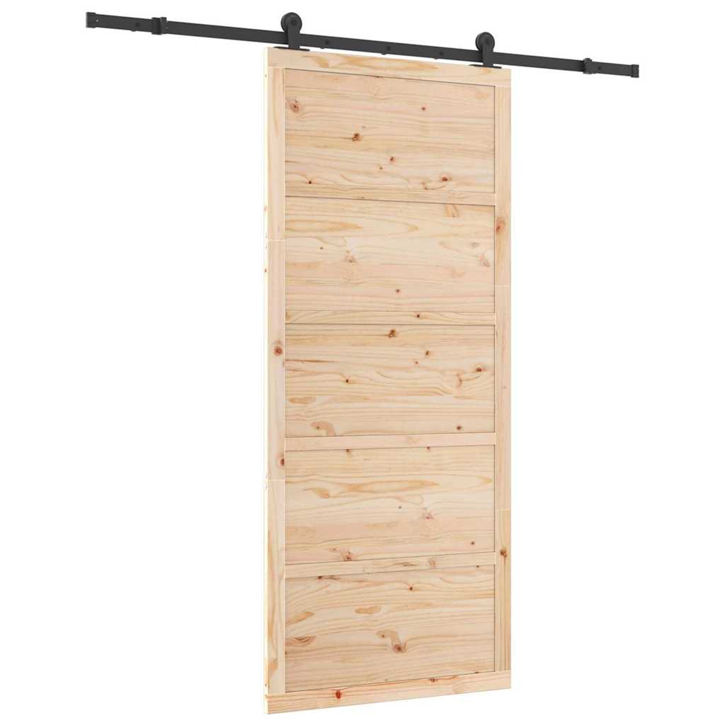 Ușă glisantă natural 90 x 208 cm Lemn de pin masiv