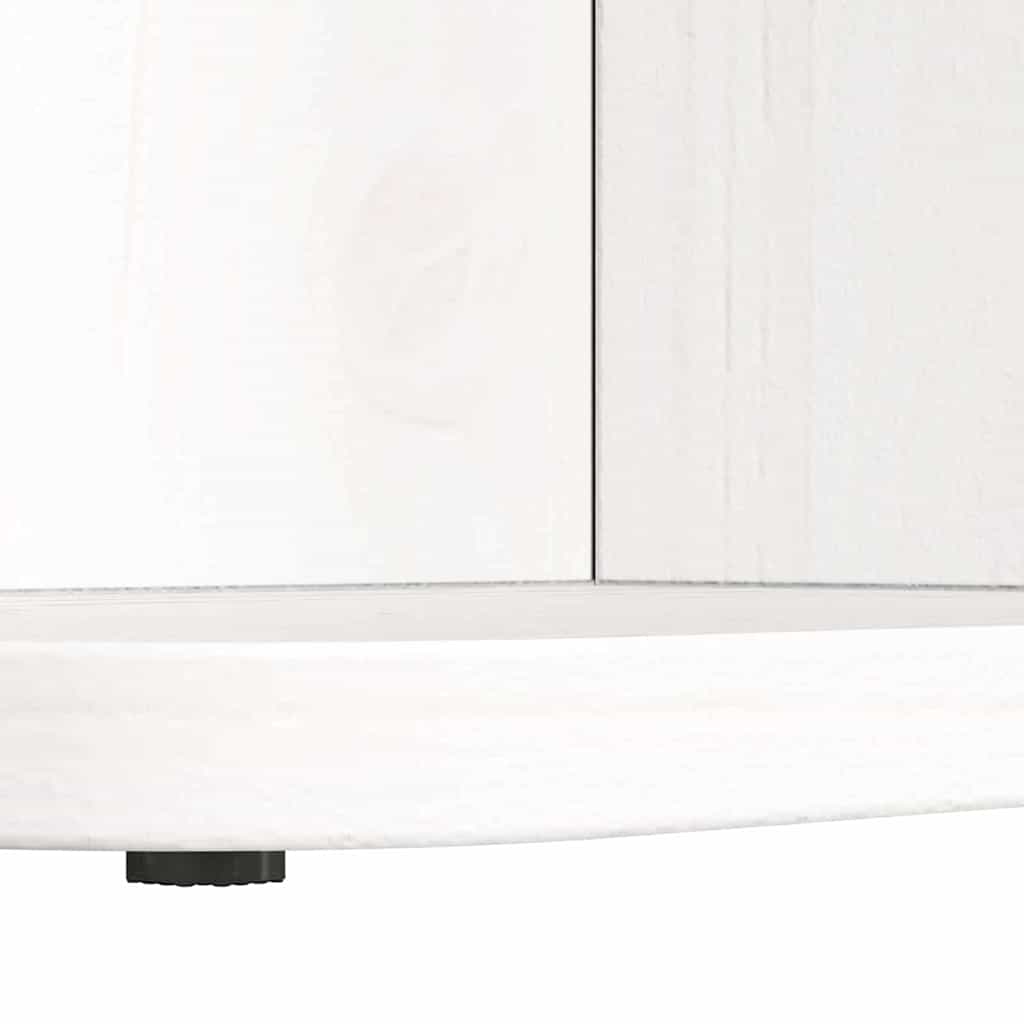 Masă de cafea Alb 80 x 39,5 x 33,5 cm Lemn masiv de pin