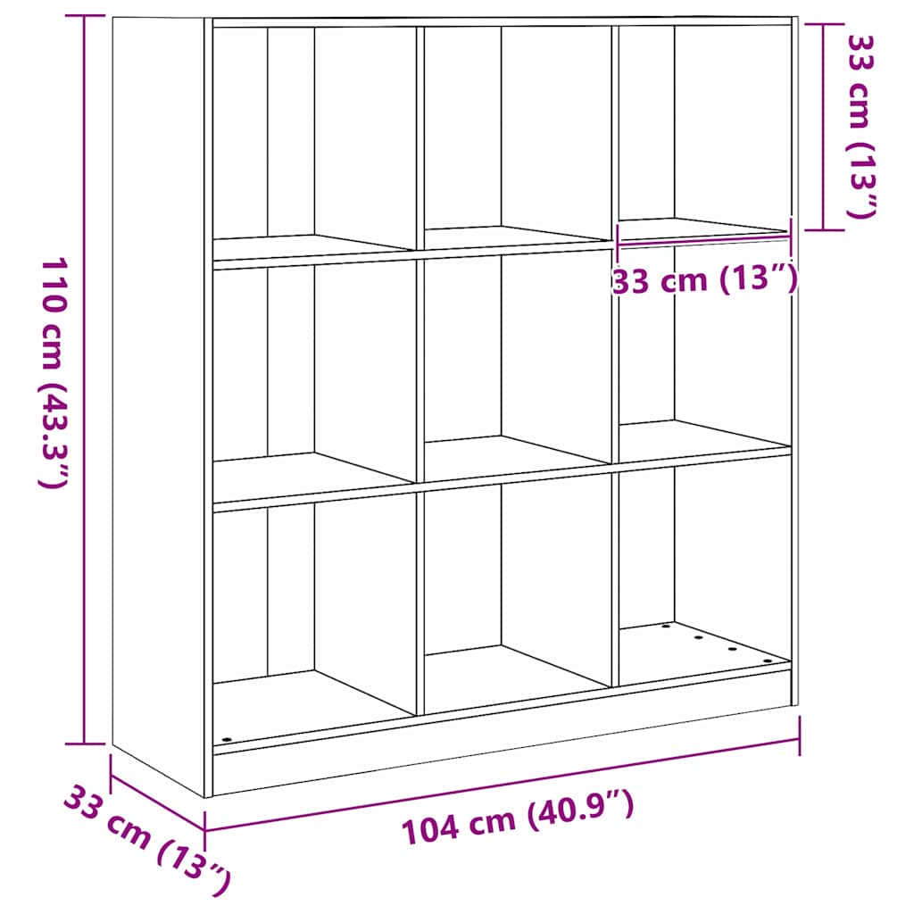 Dulap pentru cărți Maroniu cerat 104 x 33 x 110 cm