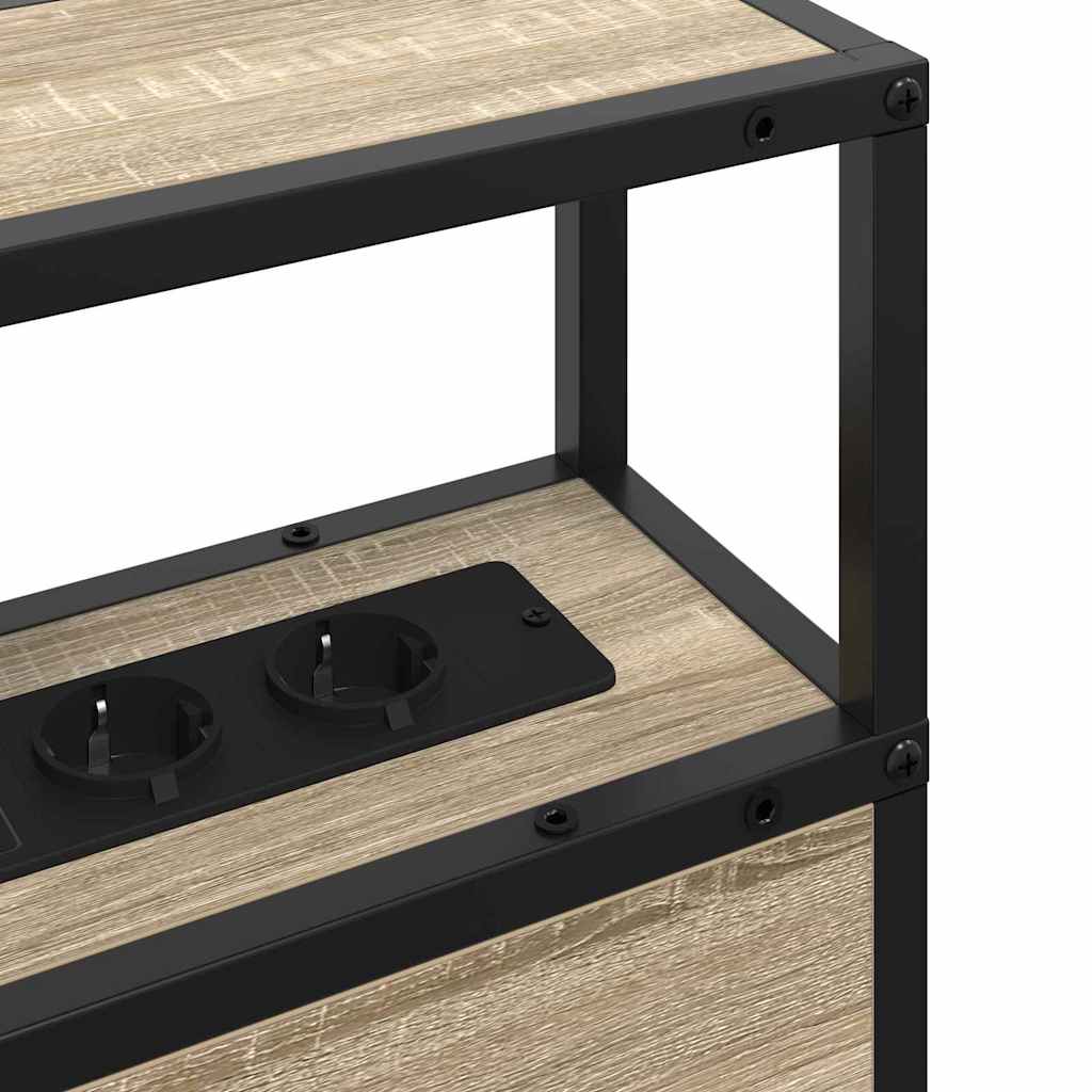 Tăblie de depozitare cu raft Stejar sonoma 90 cm Lemn compozit