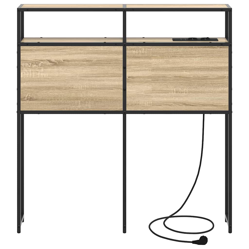 Tăblie de depozitare cu raft Stejar sonoma 90 cm Lemn compozit