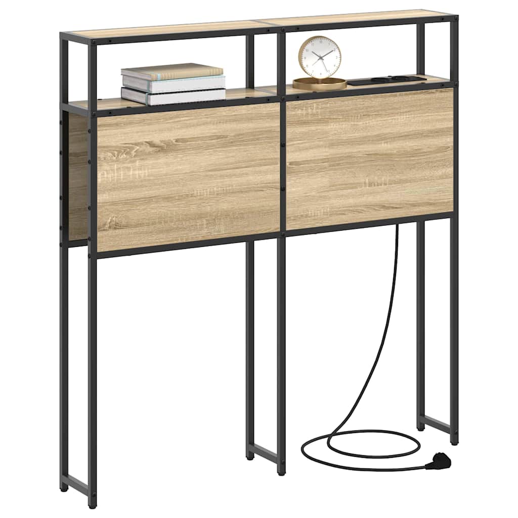 Tăblie de depozitare cu raft Stejar sonoma 90 cm Lemn compozit