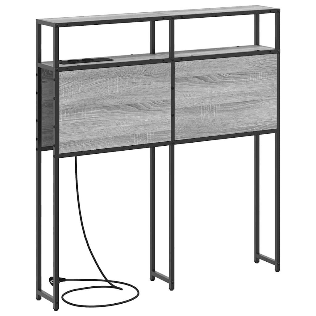 Tăblie de depozitare cu raft sonoma gri 90 cm Lemn compozit