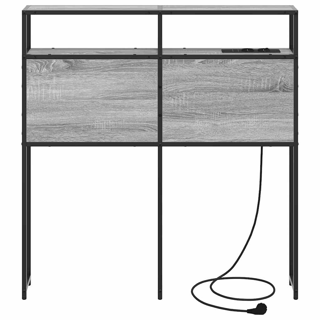 Tăblie de depozitare cu raft sonoma gri 90 cm Lemn compozit