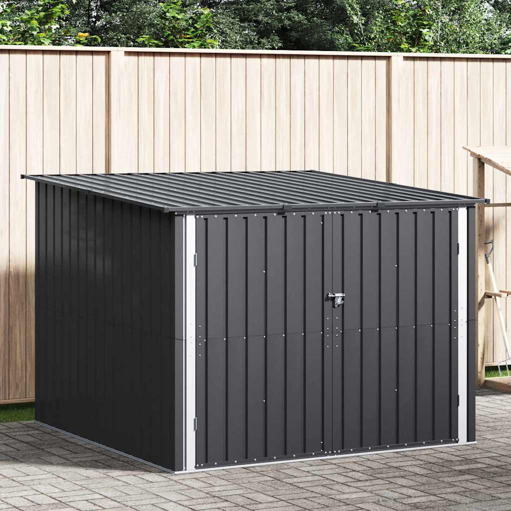 Shed pentru biciclete 3 pcs Antracit 215 x 206 x 157 cm Metal
