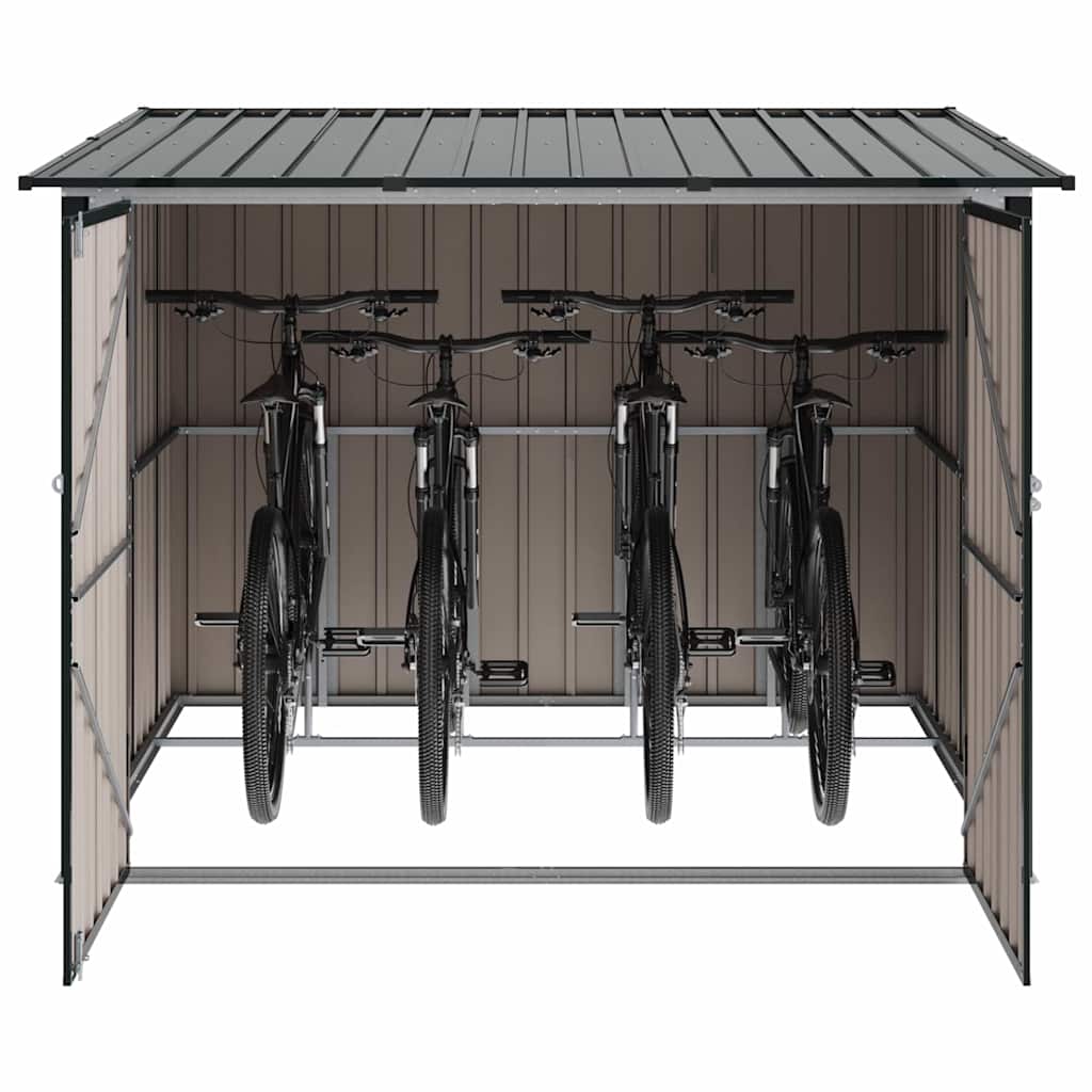 Shed pentru biciclete 3 pcs Antracit 215 x 206 x 157 cm Metal