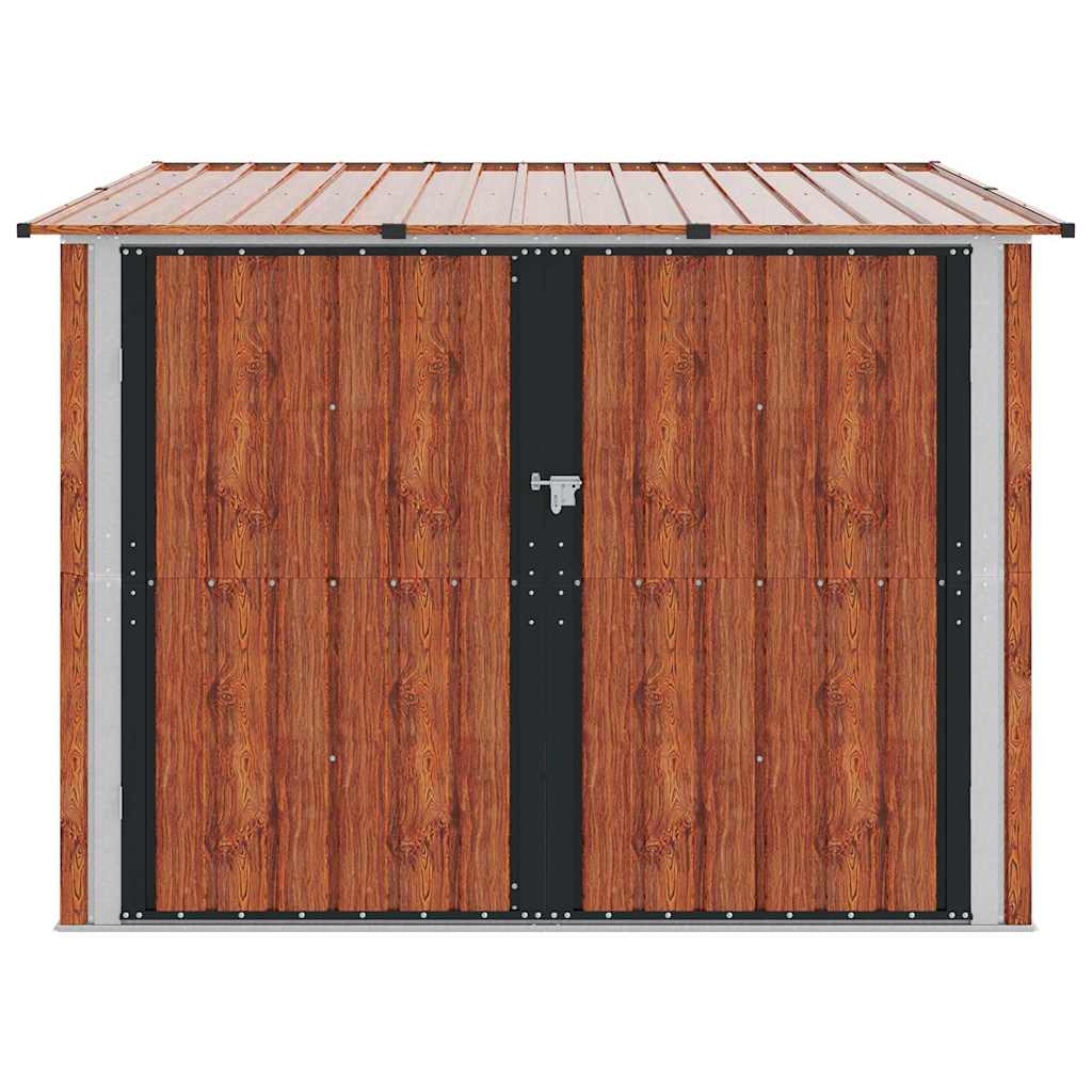 Shed pentru biciclete 3 pcs Maro 215 x 206 x 157 cm Metal