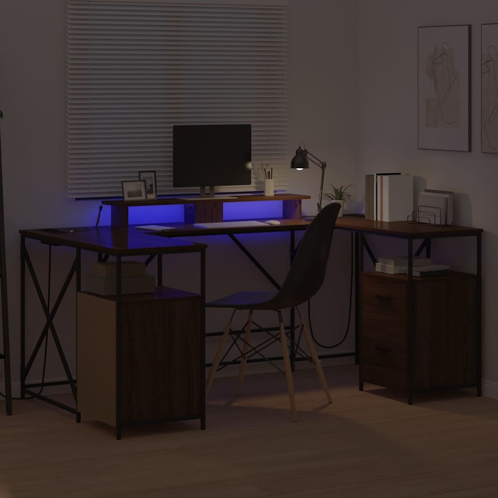 Birou cu sertar Stejar închis 182 x 101 x 87,5 cm Lemn compozit