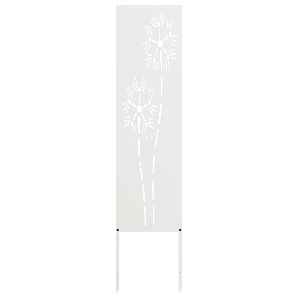 Ecran de intimitate pentru grădină Traforaj Alb 32 x 140 cm