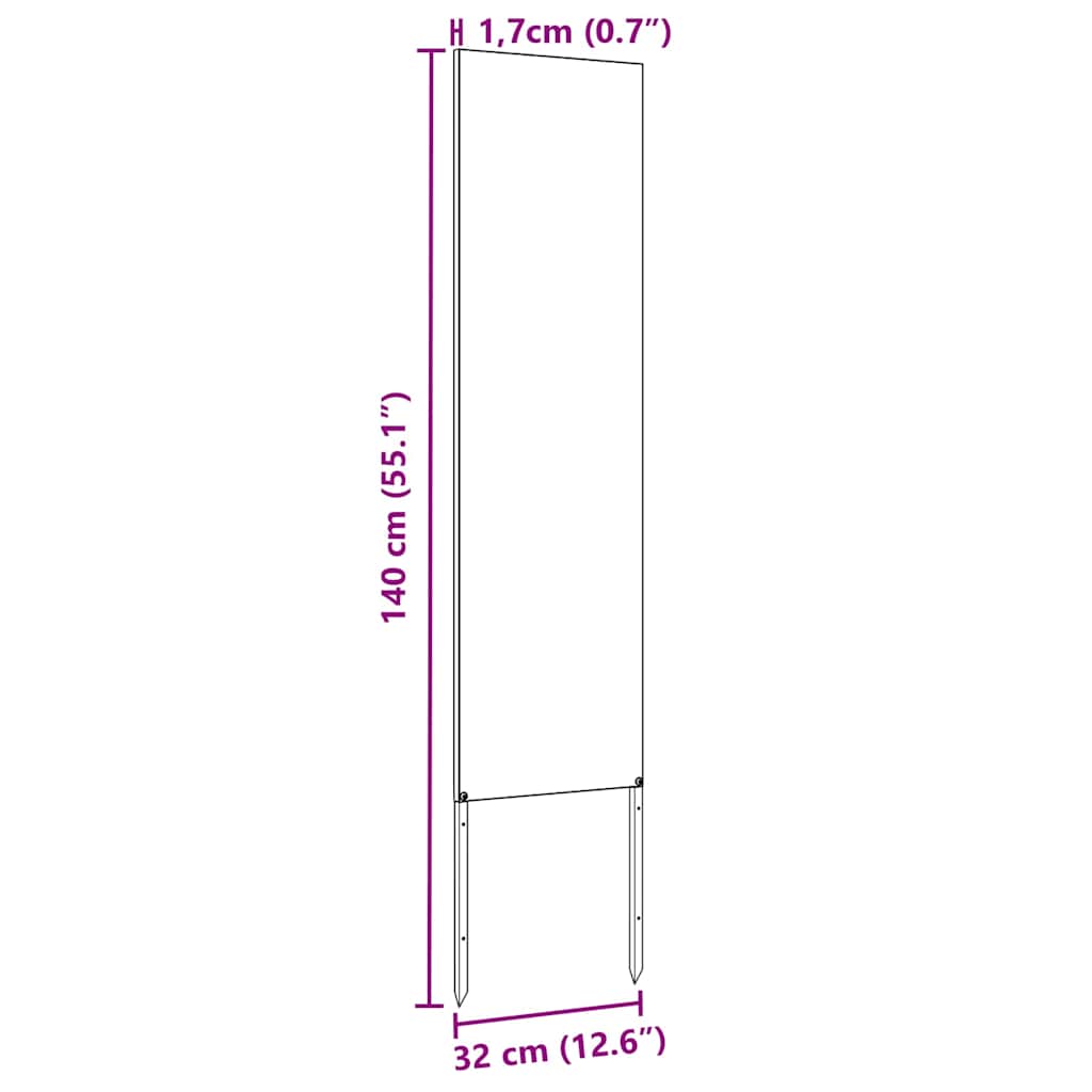 Ecran de intimitate pentru grădină Antracit 32 x 140 cm