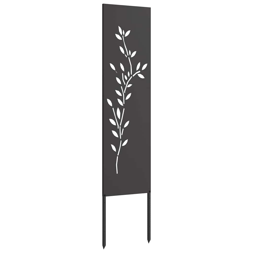 Ecran de intimitate pentru grădină Floral Negru 32 x 140 cm