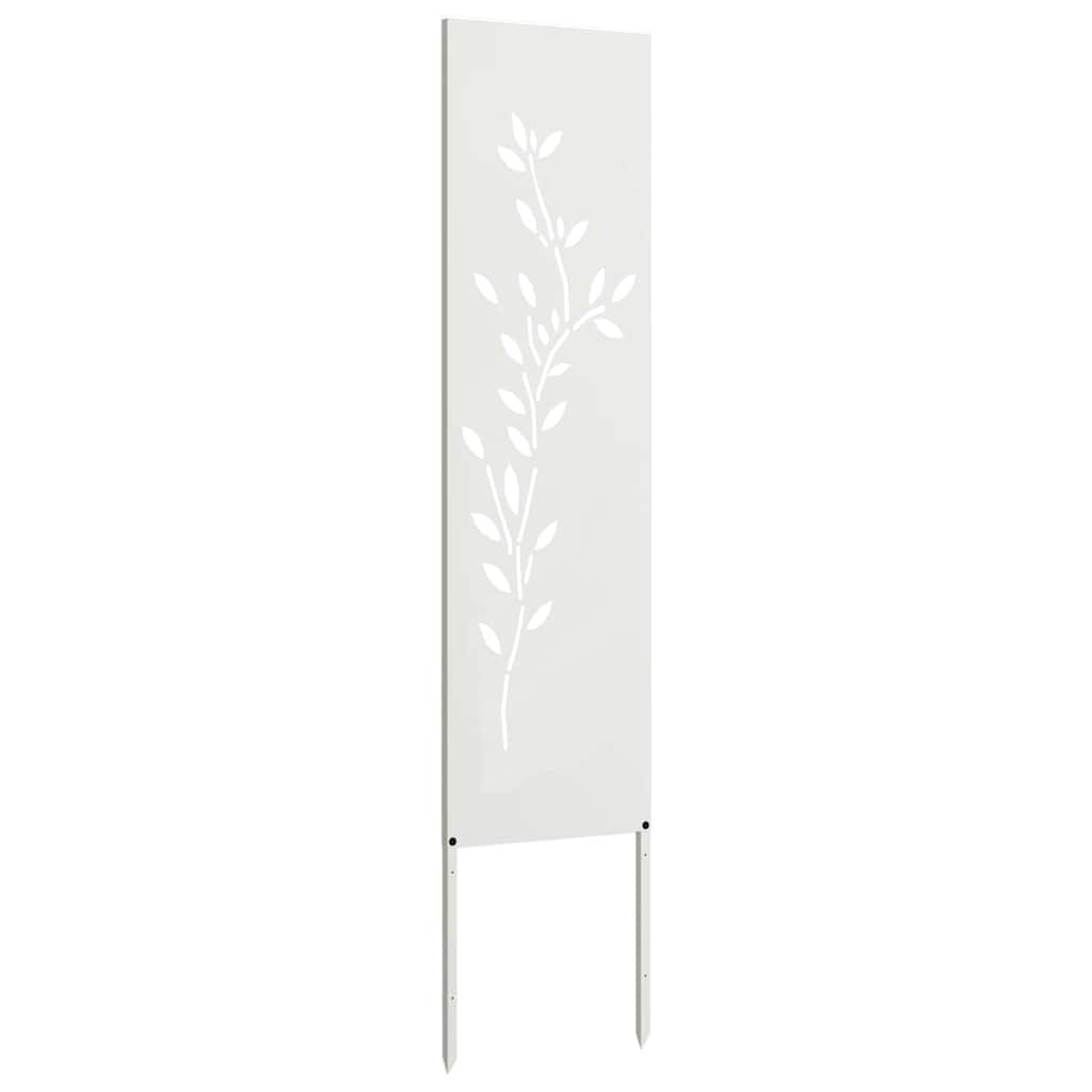Ecran de intimitate pentru grădină Floral Alb 32 x 140 cm