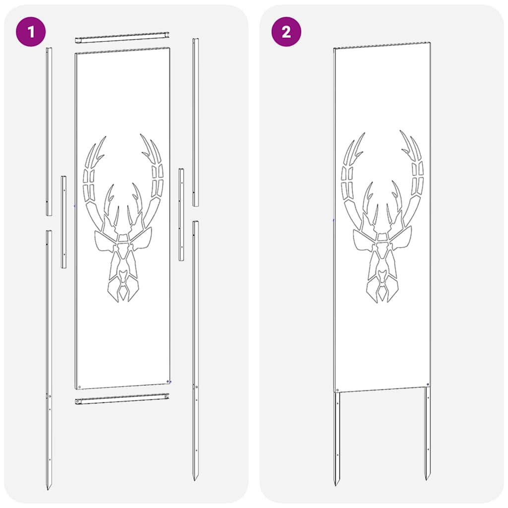 Ecran de intimitate pentru grădină Ruginit 32 x 140 cm
