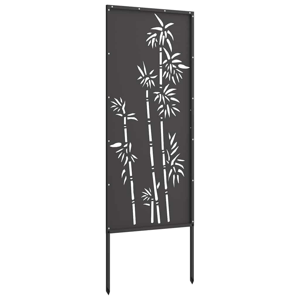 Ecran de intimitate pentru grădină Floral Negru 50 x 140 cm