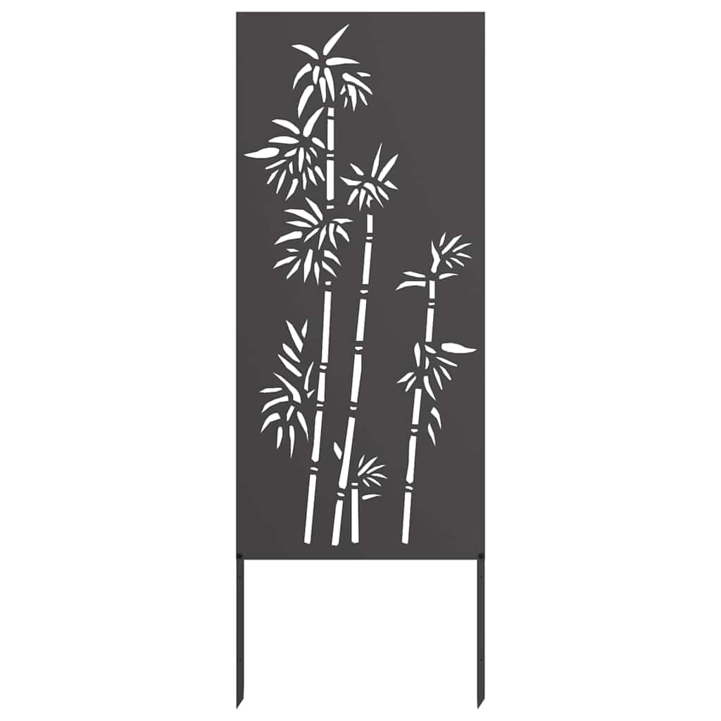 Ecran de intimitate pentru grădină Floral Negru 50 x 140 cm