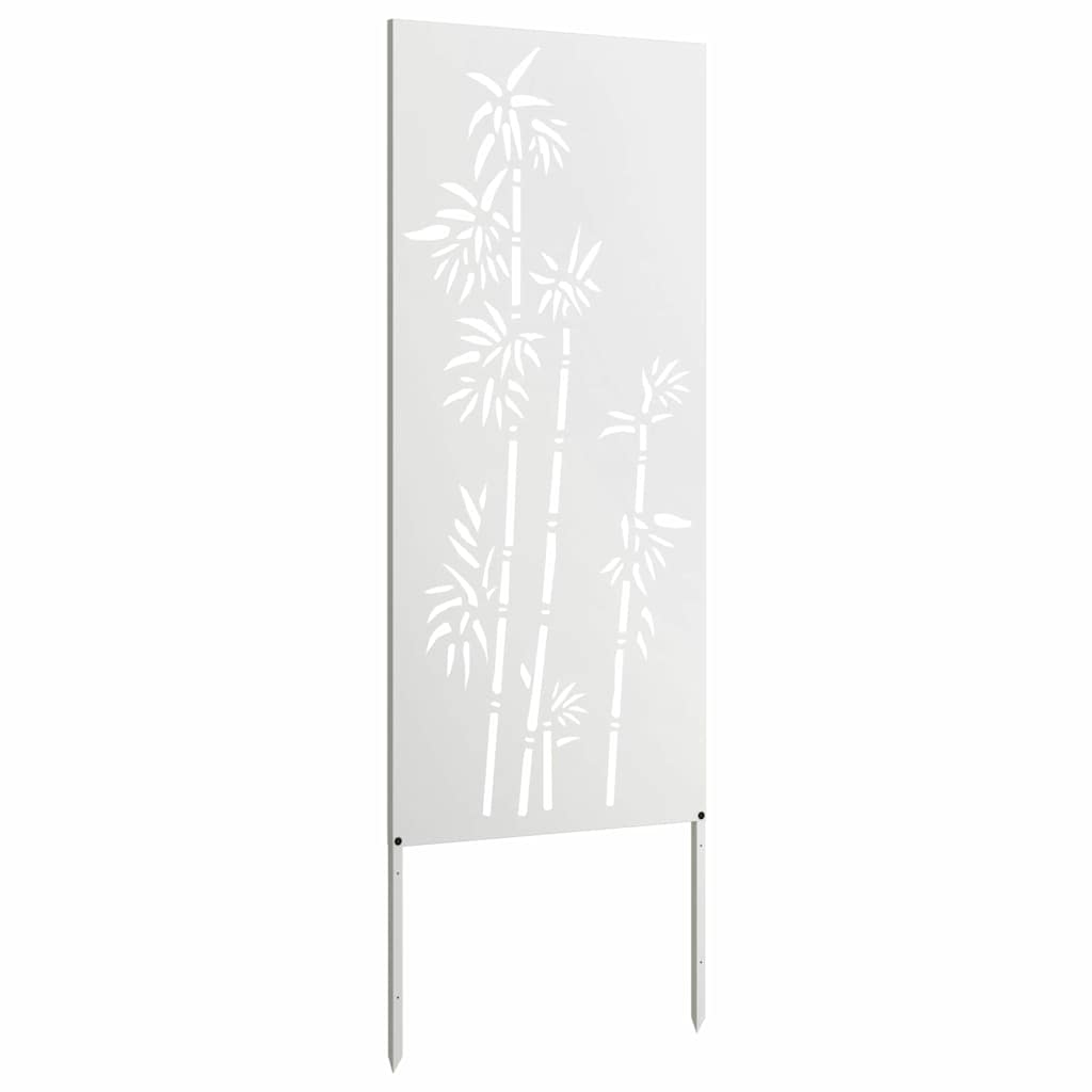 Ecran de intimitate pentru grădină Floral Alb 50 x 140 cm