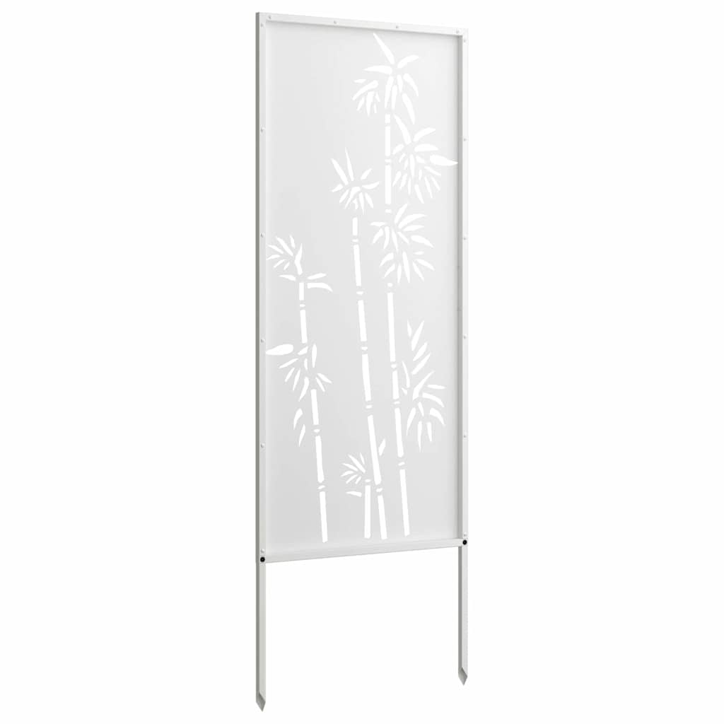 Ecran de intimitate pentru grădină Floral Alb 50 x 140 cm