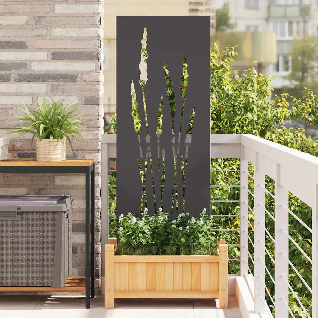 Ecran de intimitate pentru grădină Floral Negru 50 x 140 cm