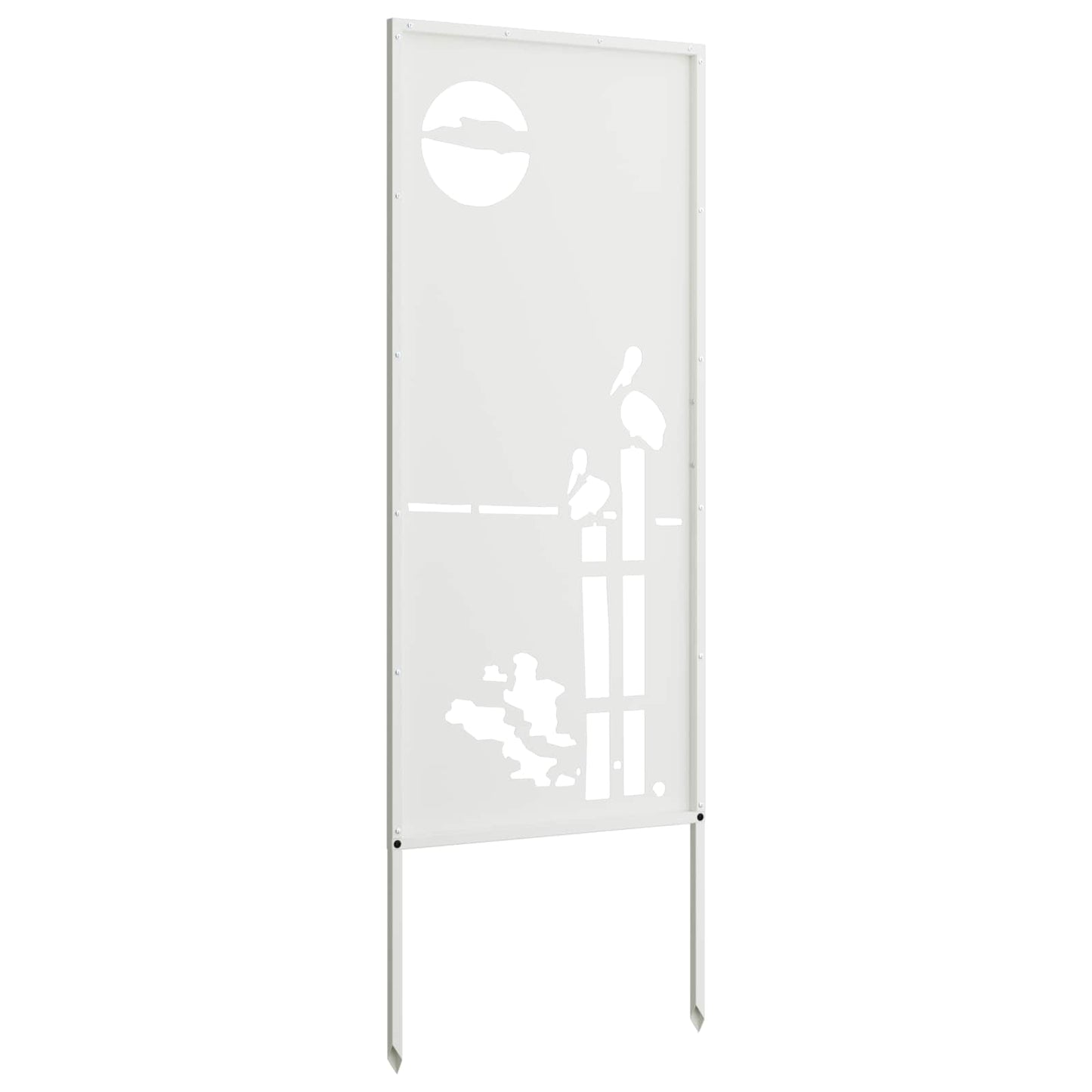 Ecran de intimitate pentru grădină Traforaj Alb 50 x 140 cm