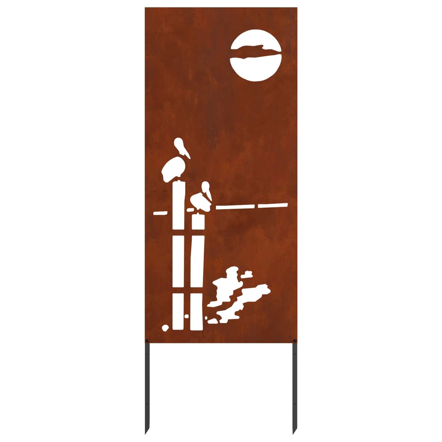 Ecran de intimitate pentru grădină Traforaj Ruginit 50 x 140 cm