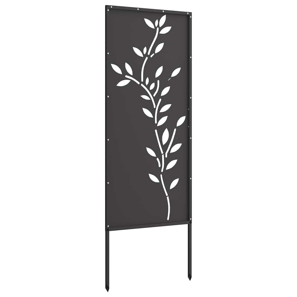 Ecran de intimitate pentru grădină Floral Negru 50 x 140 cm