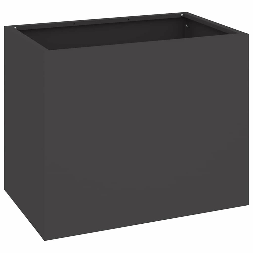 Vază pentru Grădină Negru 50 x 32 x 40 cm Oțel laminat la rece