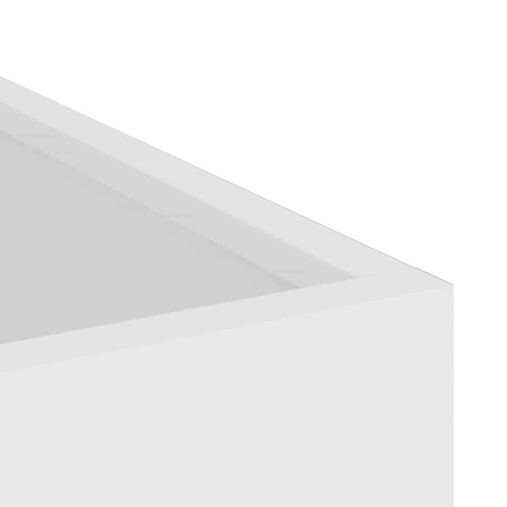 Vază pentru Grădină Alb 50 x 32 x 40 cm Oțel laminat la rece