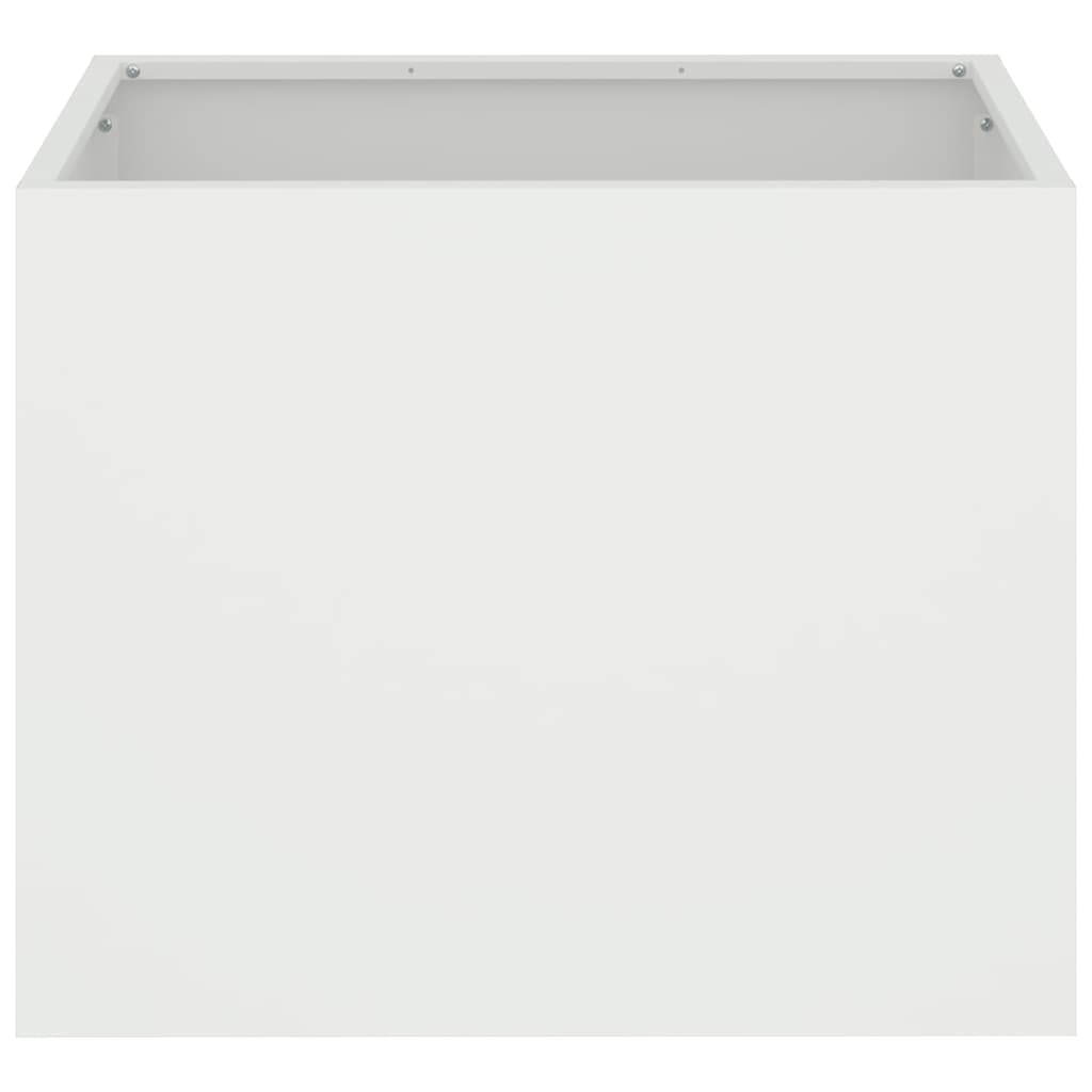 Vază pentru Grădină Alb 50 x 32 x 40 cm Oțel laminat la rece