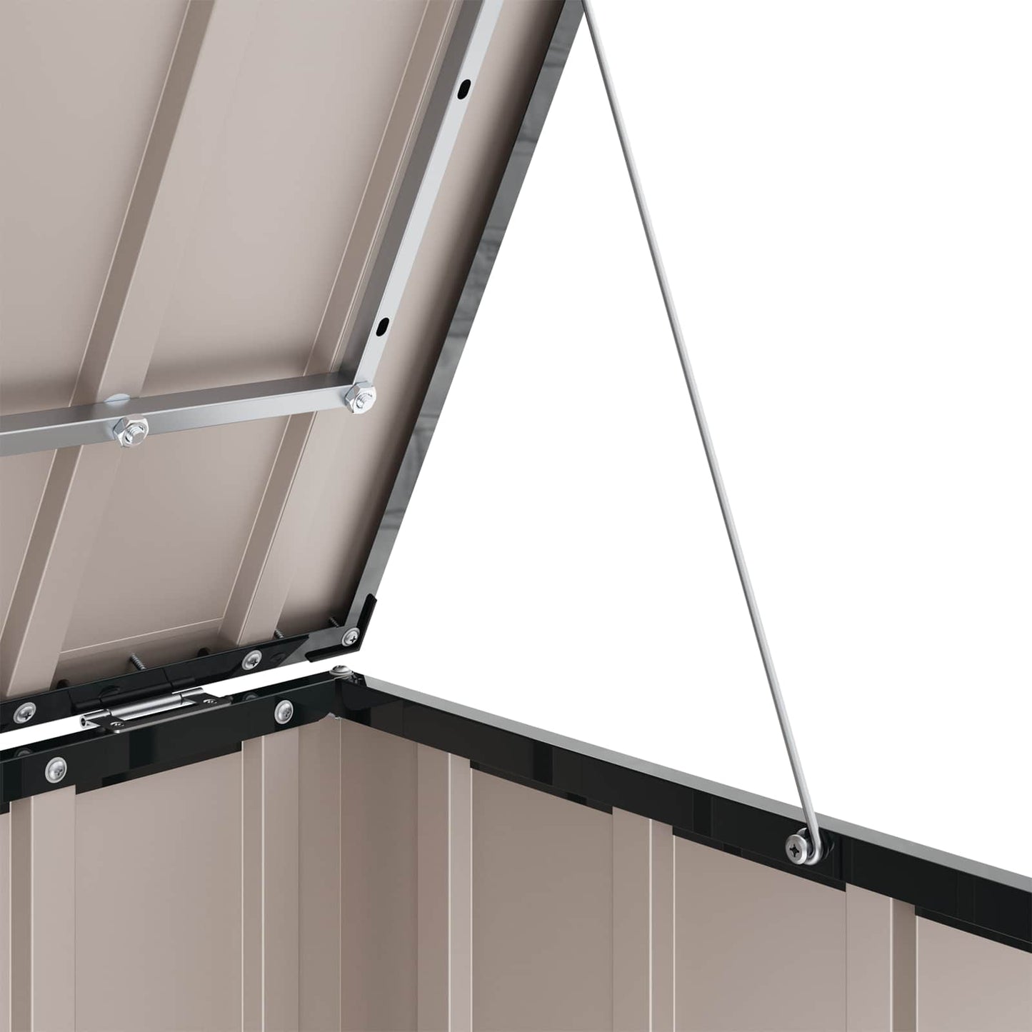 Cutie de depozitare pentru grădină Negru 101 x 82 x 50 cm Oțel