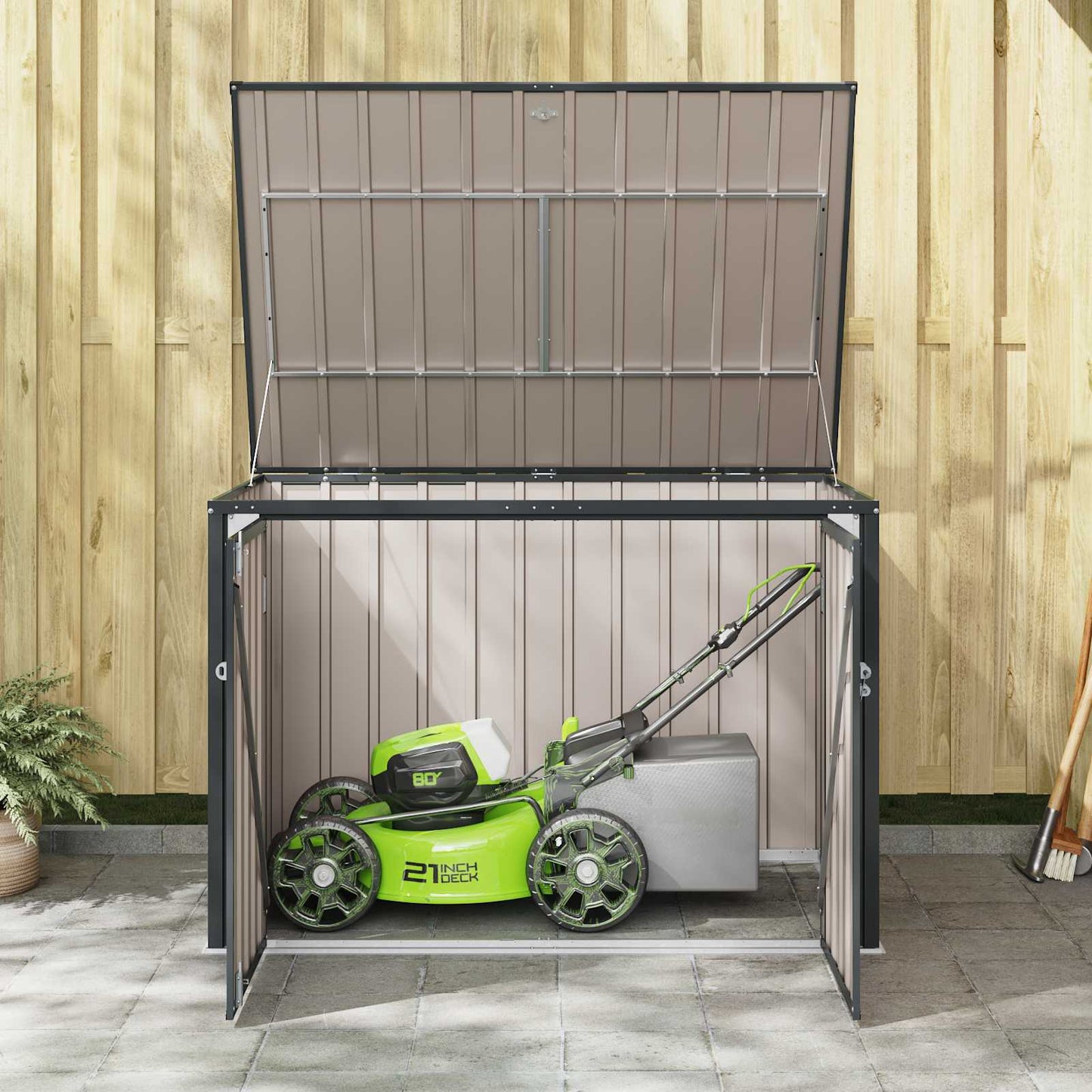 Cutie de depozitare pentru grădină Negru 151,5 x 107 x 100 cm