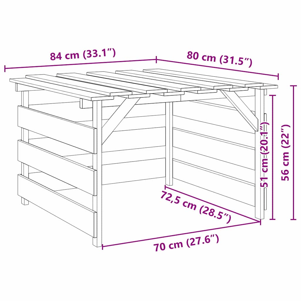Garaj pentru Cositoare Gazon Maro 84 x 80 x 56 cm