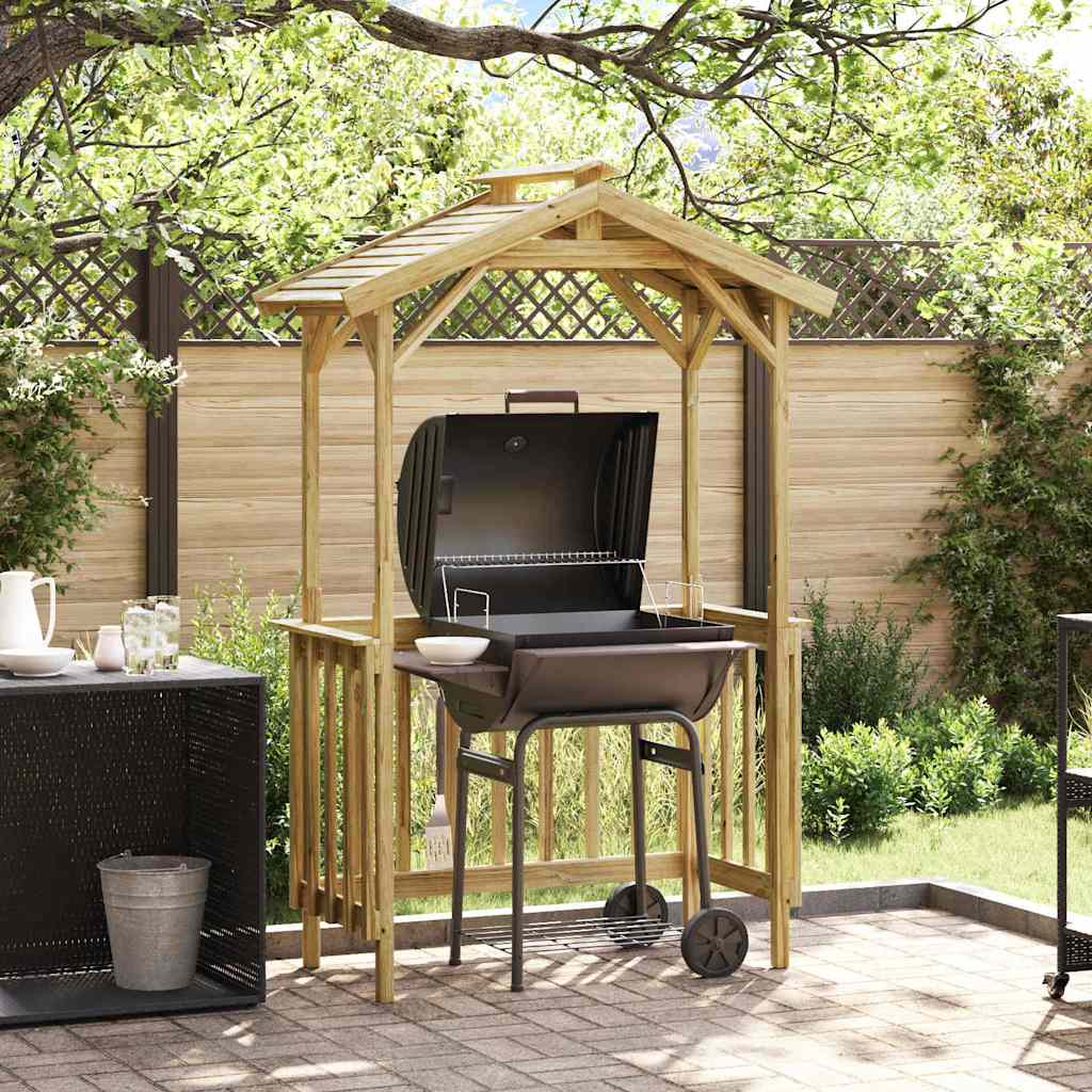 Copertină pentru grătar Lemn de pin tratat