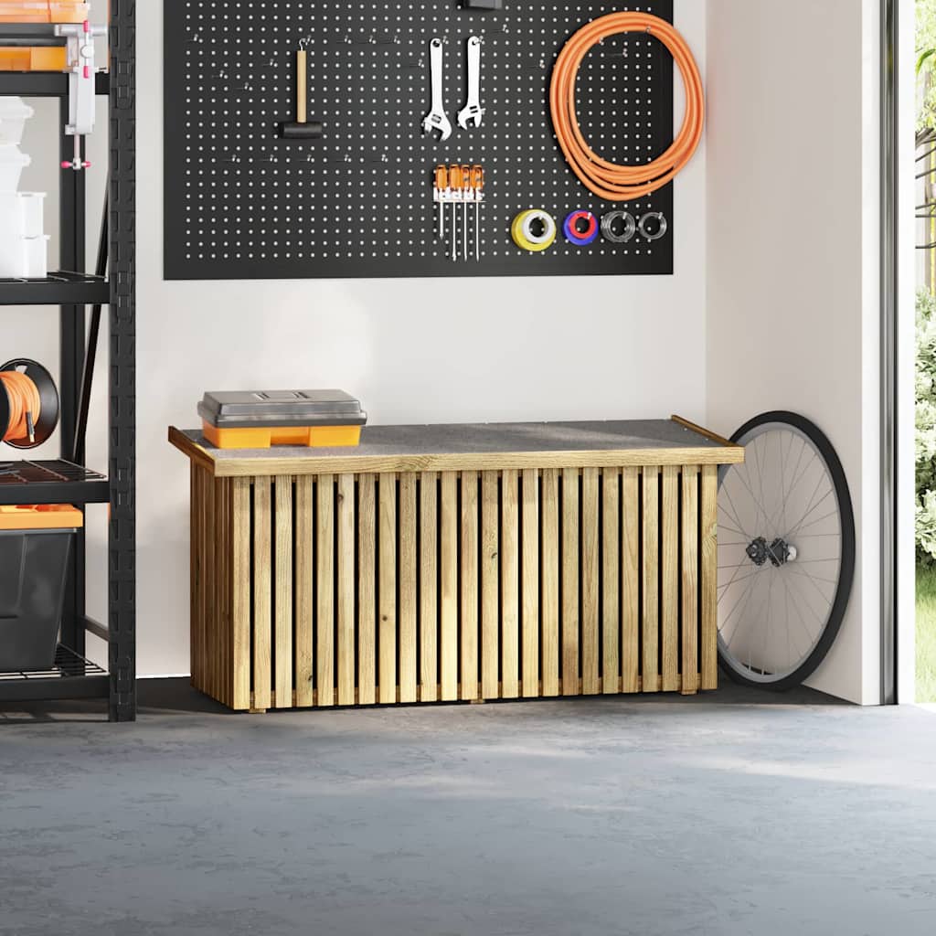 Cutie de depozitare pentru grădină natural 119 x 44 x 58,5 cm