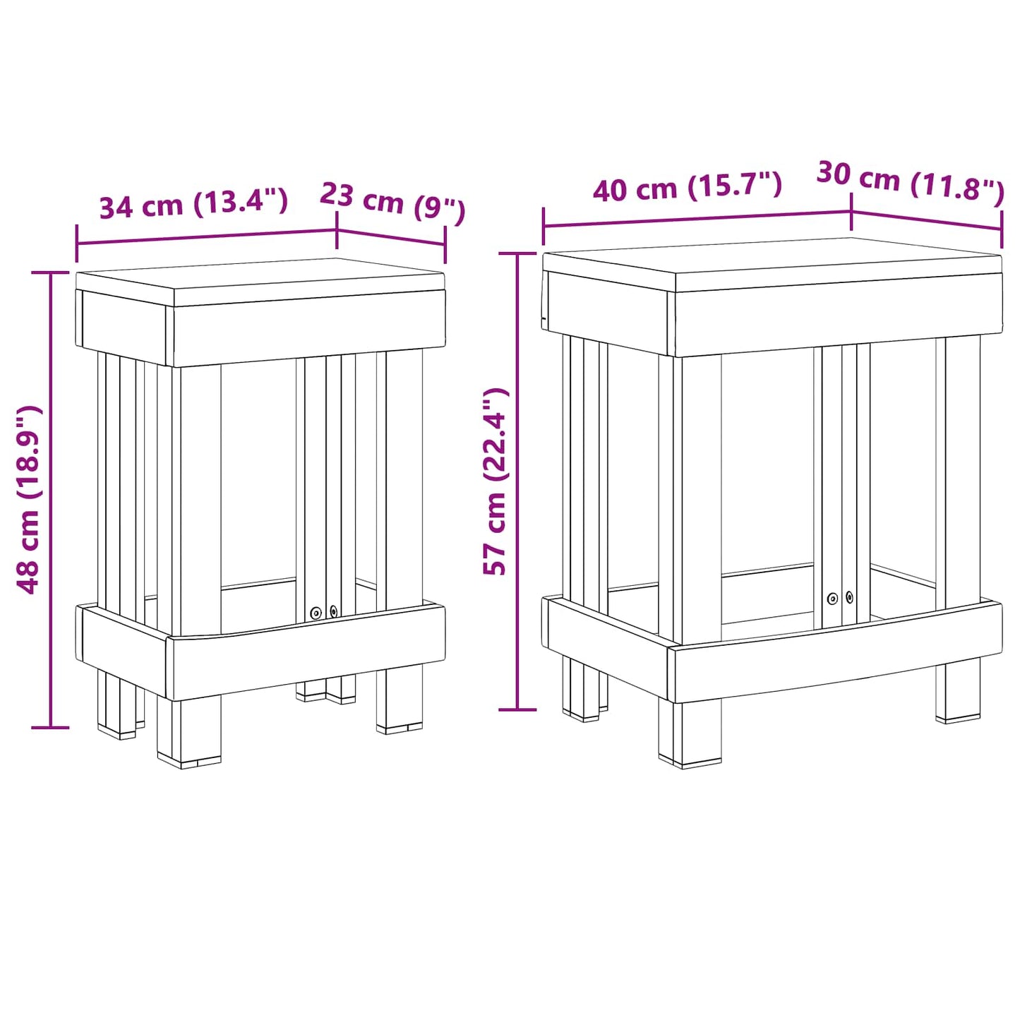 Suport pentru plante 2 pcs Maro 70 x 11 x 27 cm Lemn de mahon