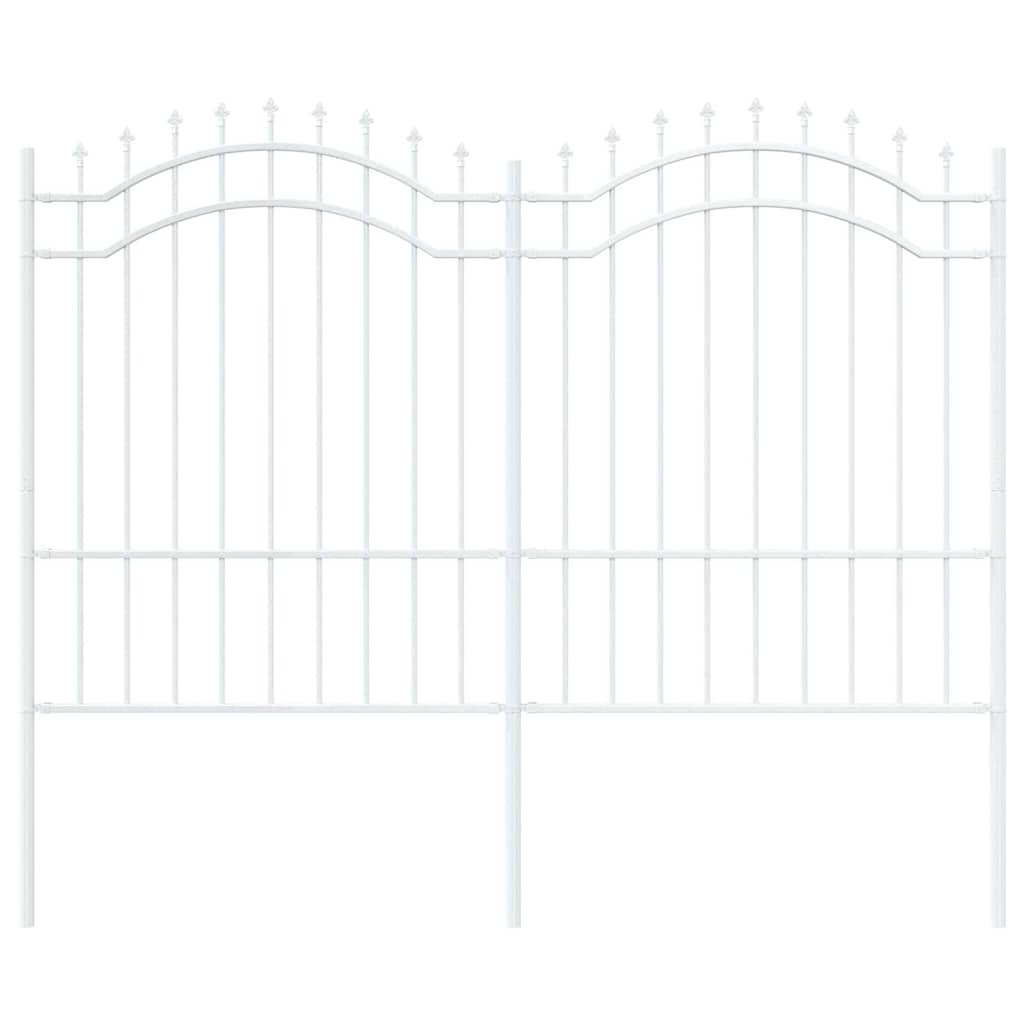 Gard de Grădină Alb 240 x 190 cm Oțel vopsit în pulbere