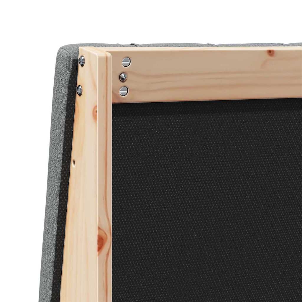 Tăblie tapițată Gri închis 100 cm Lemn de pin masiv