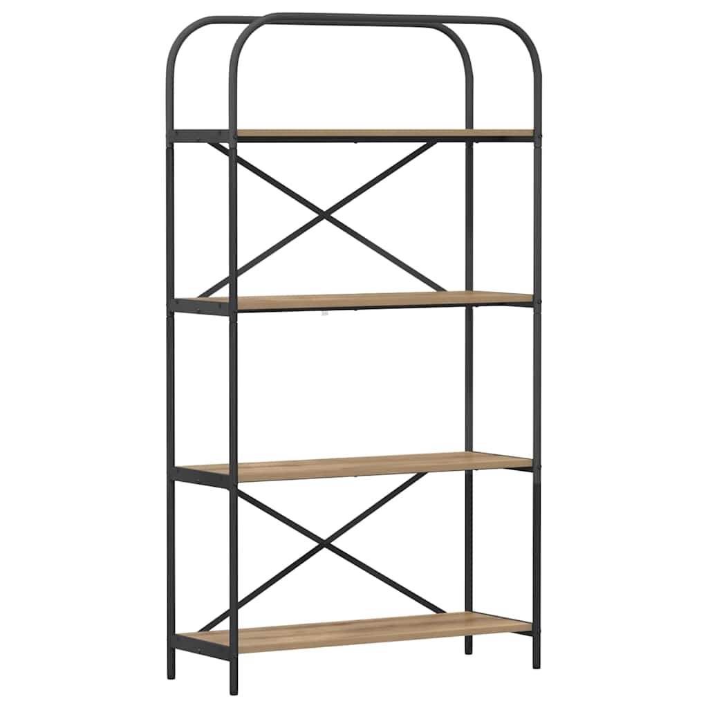 Raft pentru cărți stejar artizanal 80 x 30 x 146 cm