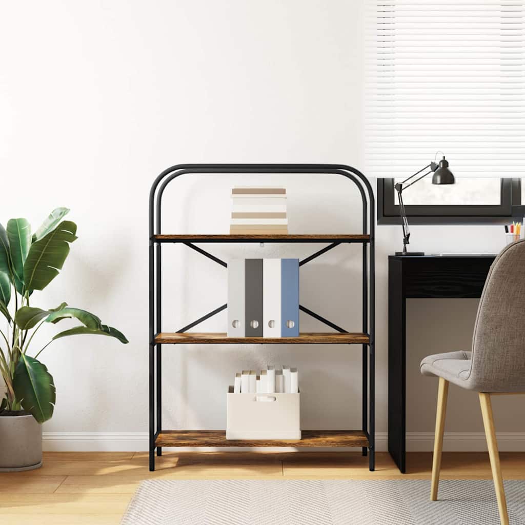 Raft pentru cărți Stejar afumat 80 x 30 x 109 cm Lemn compozit